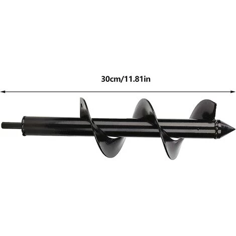 Cisea Tarière 8x30cm Pour Perceuse, Forets De Jardin En Spirale, Outil De Plantation Pour Faire Rapidement Des Trous Et Planter Des Arbustes à Fleurs 2 Cisea Tarière 8x30cm Pour Perceuse, Forets De Jardin En Spirale, Outil De Plantation Pour Faire Rapidement Des Trous Et Planter Des Arbustes à Fleurs – Image 2