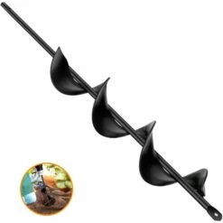 6.6x42cm Jardin Auger Foret Jardin Post Hole Digger Avec Non-slip Hex Entraînement Usine Fleur Ampoule Spirale Bedding Mèche Cultivateur Du Sol à La Main,Adélala