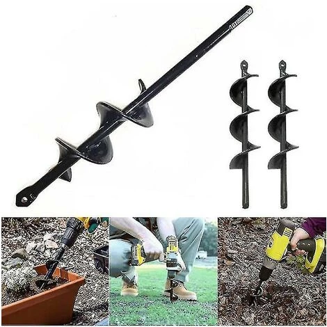 ZHUOXUAN 4 Tailles De Tarière De Jardin Outil De Foret En Spirale Perceuse Au Sol Perceuse à Terre_a 2 ZHUOXUAN 4 Tailles De Tarière De Jardin Outil De Foret En Spirale Perceuse Au Sol Perceuse à Terre_a – Image 2