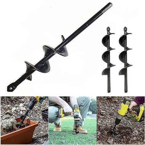 ZHUOXUAN 4 Tailles Jardin Tarière Foret Outil Spirale Trou Pelle Sol Perceuse Terre Perceuse 2 ZHUOXUAN 4 Tailles Jardin Tarière Foret Outil Spirale Trou Pelle Sol Perceuse Terre Perceuse – Image 2