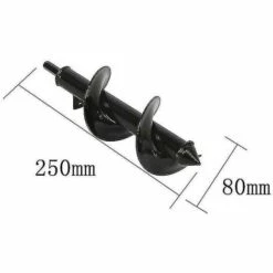 ZHUOXUAN 4 Tailles De Tarière De Jardin Outil De Foret En Spirale Perceuse Au Sol Perceuse à Terre_a -Tarière motorisée Soldes 66816103 4