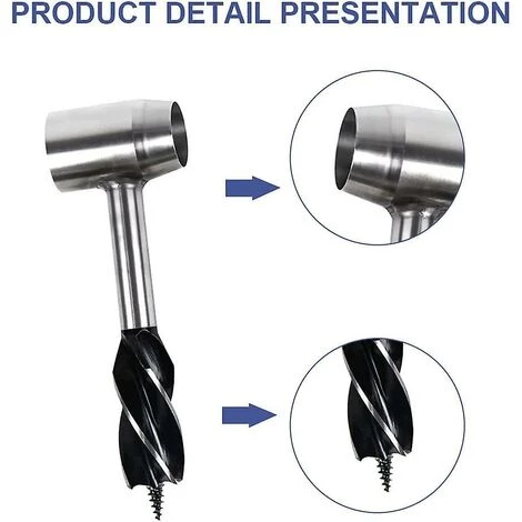 Cisea Perceuse à Main Pour Le Travail Du Bois, Perceuse à Main De Survie Avec étui, Outil De Jungle à Tarière à Main, Outil De Perforation De Camping (noir) 3 Cisea Perceuse à Main Pour Le Travail Du Bois, Perceuse à Main De Survie Avec étui, Outil De Jungle à Tarière à Main, Outil De Perforation De Camping (noir) – Image 3