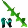 ZOLGINAH Jardin Foreuse, Tarière De Jardin Avec Tête En Spirale Robuste, Tige Hexagonale Acier Inoxydable, Tarière Pour Perceuse 10cm X 40cm, Outil De Plantation Pratique Pour Fleur Planter Des Arbres Arbustes