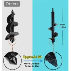 FLETéçA Jardin Foreuse, Tige Hexagonale Acier Inoxydable, Tariere Thermique, Creuser Des Trous Cultiver En Profondeur, Outil De Plantation Pratique Pour Fleur Planter Des Arbres Arbustes (Dia: 8cm L: 30cm) 6 FLETéçA Jardin Foreuse, Tige Hexagonale Acier Inoxydable, Tariere Thermique, Creuser Des Trous Cultiver En Profondeur, Outil De Plantation Pratique Pour Fleur Planter Des Arbres Arbustes (Dia: 8cm L: 30cm) -Tarière motorisée Soldes 66971262 3