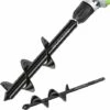 ZOLGINAH Mèche Jardin Tarière Ø 80 Et Ø 40 Mm 2 Pièces, Forets De Jardin En Spirale, Outil De Plantation Pratique Pour Faire Rapidement Trou Et Planter Des Fleurs Arbres Arbustes