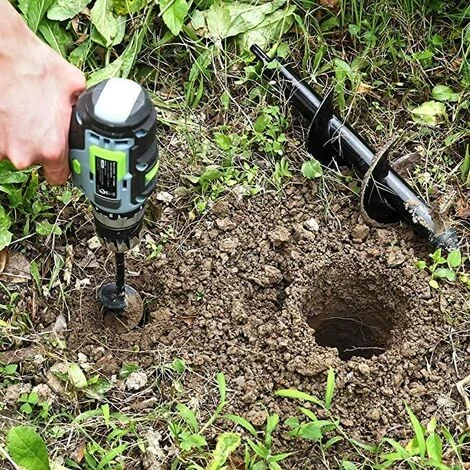 ZOLGINAH Mèche Jardin Tarière Ø 80 Et Ø 40 Mm 2 Pièces, Forets De Jardin En Spirale, Outil De Plantation Pratique Pour Faire Rapidement Trou Et Planter Des Fleurs Arbres Arbustes 5 ZOLGINAH Mèche Jardin Tarière Ø 80 Et Ø 40 Mm 2 Pièces, Forets De Jardin En Spirale, Outil De Plantation Pratique Pour Faire Rapidement Trou Et Planter Des Fleurs Arbres Arbustes – Image 5