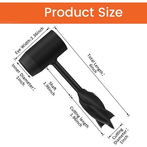 OCXIN Tarière Manuelle Tarière Bushcraft Jeu De Mèches Pour Tarière à Bois Scotch Eye Outil De Survie Colons Tarière Main Clé Pelle à Trou De Poteau Pour Le Matériel De Camping Backpack Extérieur 2 OCXIN Tarière Manuelle Tarière Bushcraft Jeu De Mèches Pour Tarière à Bois Scotch Eye Outil De Survie Colons Tarière Main Clé Pelle à Trou De Poteau Pour Le Matériel De Camping Backpack Extérieur – Image 2