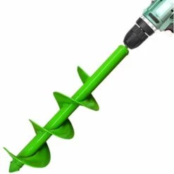 RHAFAYRE Jardin Foreuse, Tarière De Jardin Avec Tête En Spirale Robuste, Tige Hexagonale Acier Inoxydable, Tarière Pour Perceuse 10cm X 40cm, Outil De Plantation Pratique Pour Fleur Planter Des Arbres Arbustes -Tarière motorisée Soldes 67643335 4
