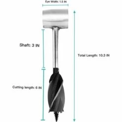 ENLENK Perceuse à Tarière à Main, Clé à Tarière Manuelle Pour Et Camping, Foret à Bois Scotch Eye De 1 Pouce, Marron -Tarière motorisée Soldes 67682260 4