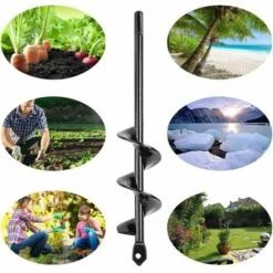 GRID COOL Mèches Pour Tarière, Antidérapantes, Pour Plantes En Spirale, Plantes De Jardin Et Plantes à Fleurs 4,1 X 22,9 Cm - Noir -Tarière motorisée Soldes 68073683 3