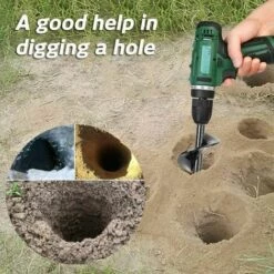 GRID COOL Mèches Pour Tarière, Antidérapantes, Pour Plantes En Spirale, Plantes De Jardin Et Plantes à Fleurs 4,1 X 22,9 Cm - Noir -Tarière motorisée Soldes 68073683 4