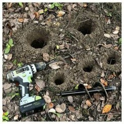 Mèche Jardin Tarière 2 Pièces, Forets De Jardin En Spirale, Outil De Plantation Pratique Pour Faire Rapidement Trou Et Planter Des Fleurs Arbres Arbustes THSINDE -Tarière motorisée Soldes 68610003 3